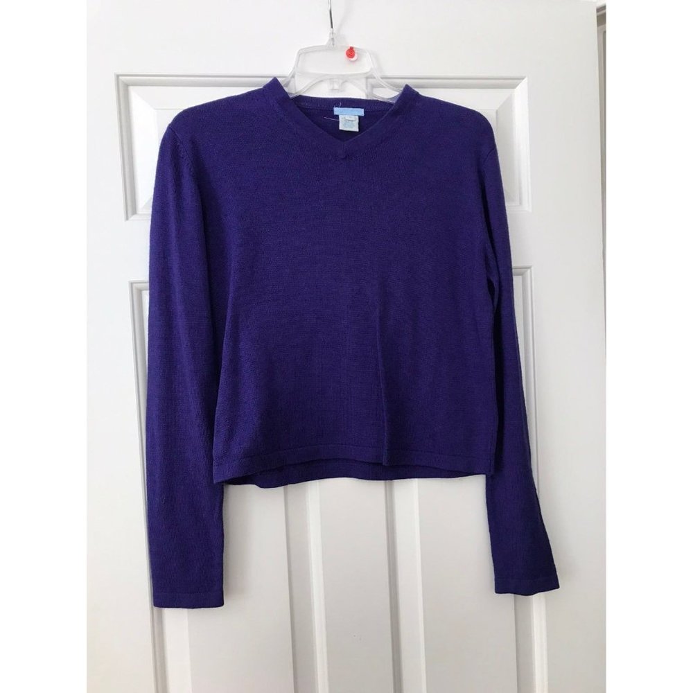 Urchin brand long Sleeve purple cashmere and silk sweater